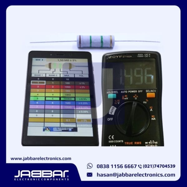 RESISTOR 1M5 OHM 5W 5% DIP (1,50M OHM) - ABU-ABU