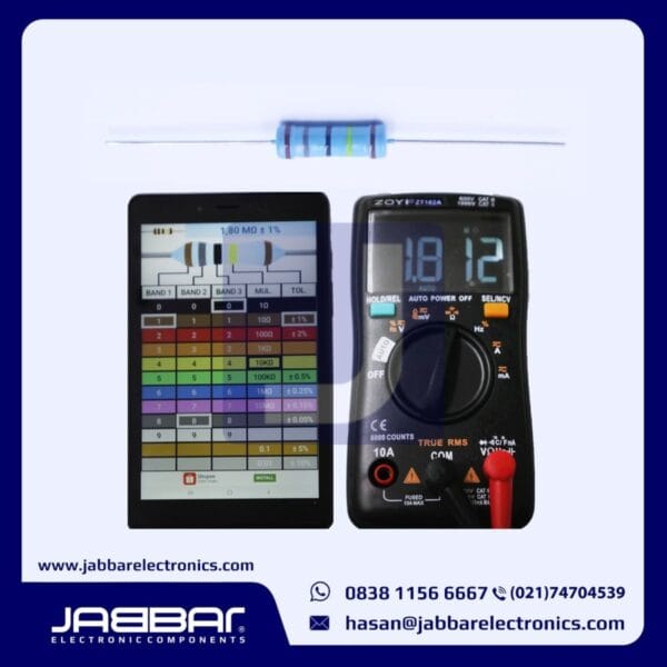 RESISTOR 1M8 OHM 2W 1% DIP (1,80M OHM) - BIRU