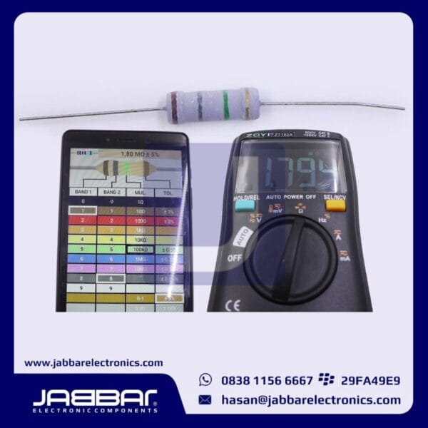 RESISTOR 1M8 OHM 2W 5% DIP (1,80M OHM) - ABU-ABU