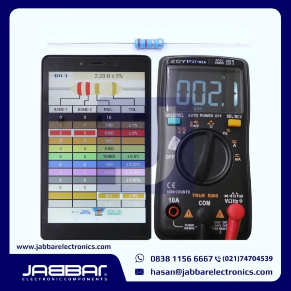 RESISTOR 2.2 OHM 1-2W (Setengah) 5% DIP (2,20 OHM) - BIRU