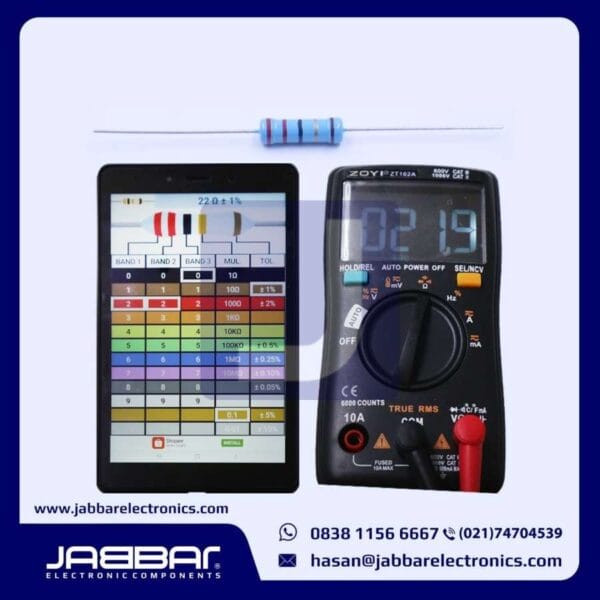 RESISTOR 22 OHM 2W 1% DIP - BIRU