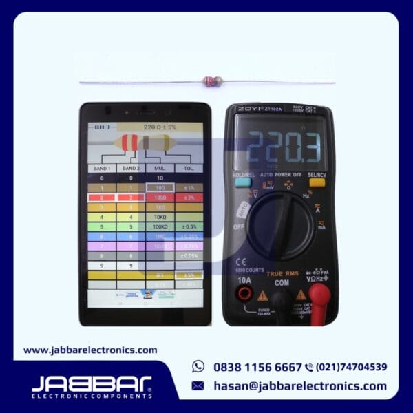 RESISTOR 220 OHM 1/6W (Seperenam) 5% DIP - COKLAT