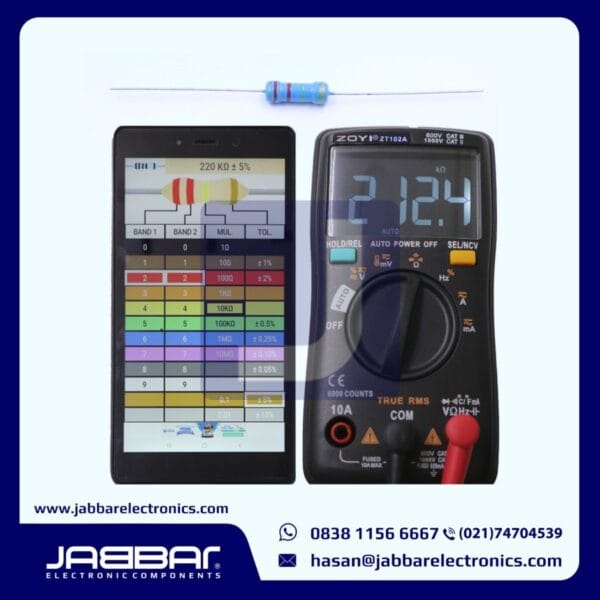 RESISTOR 220K OHM 1/2W (Setengah) 5% DIP - BIRU