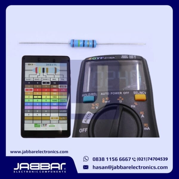 RESISTOR 24 OHM 2W 1% DIP - BIRU