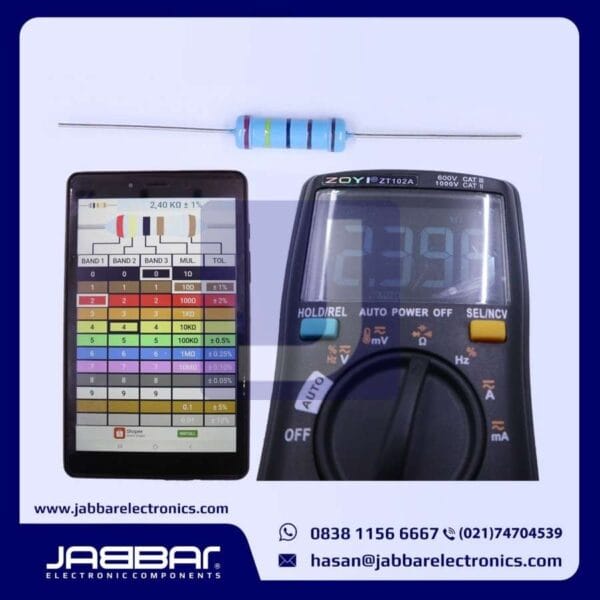 RESISTOR 2K4 OHM 2W 1% DIP (2,40K OHM) - BIRU