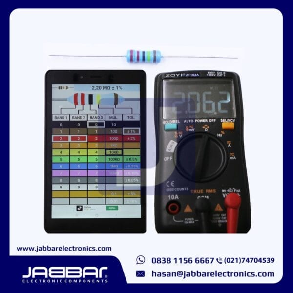 RESISTOR 2M2 OHM 1W 1% DIP (2,20M OHM) - BIRU