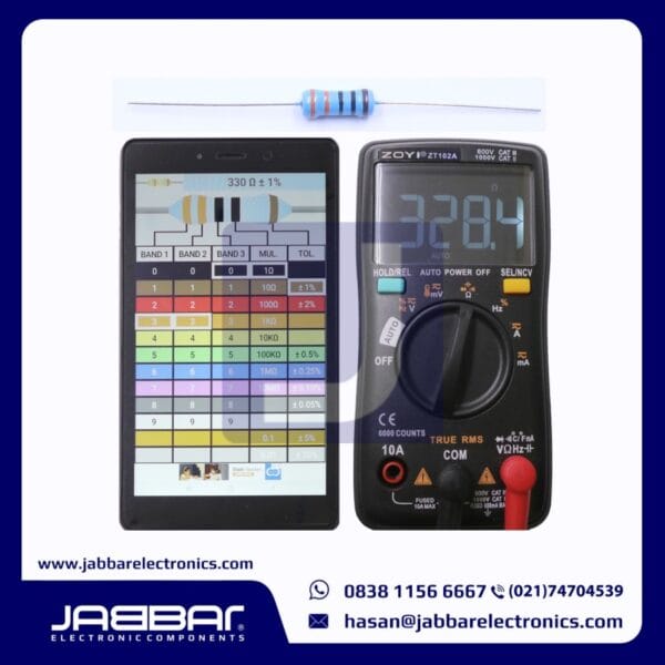 RESISTOR 330 OHM 1W 1% DIP - BIRU