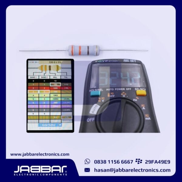 RESISTOR 330 OHM 2W 5% DIP - ABU-ABU