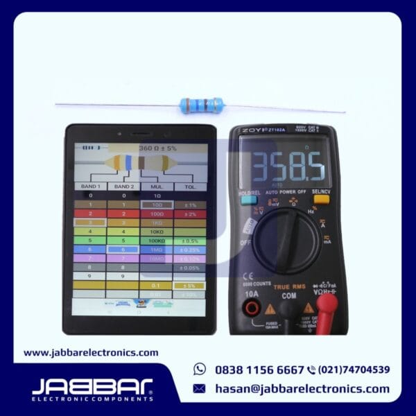 RESISTOR 360 OHM 1/2W (Setengah) 5% DIP - BIRU