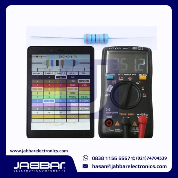 RESISTOR 360K OHM 1W 1% DIP - BIRU