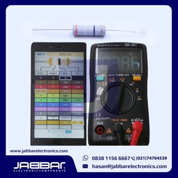 RESISTOR 39 OHM 5W 5% DIP - ABU-ABU