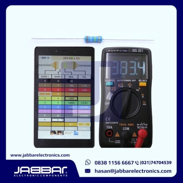 RESISTOR 390K OHM 1/2W (Setengah) 5% DIP - BIRU