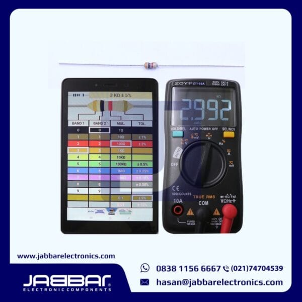 RESISTOR 3K OHM 1/6W (Seperenam) 5% DIP - COKLAT