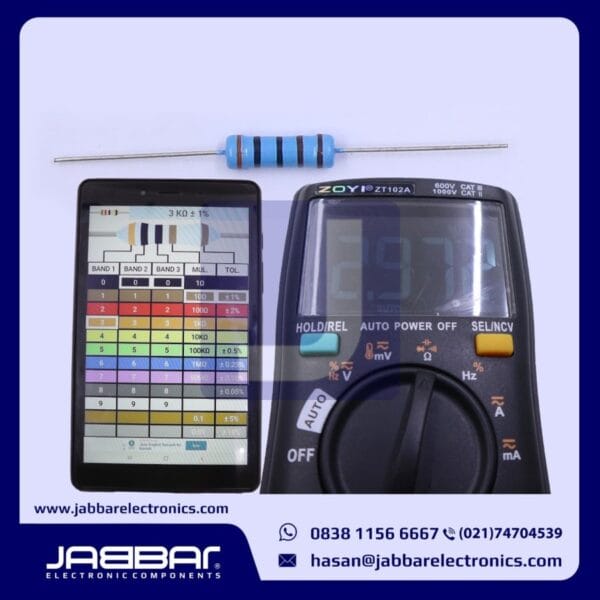 RESISTOR 3K OHM 2W 1% DIP - BIRU