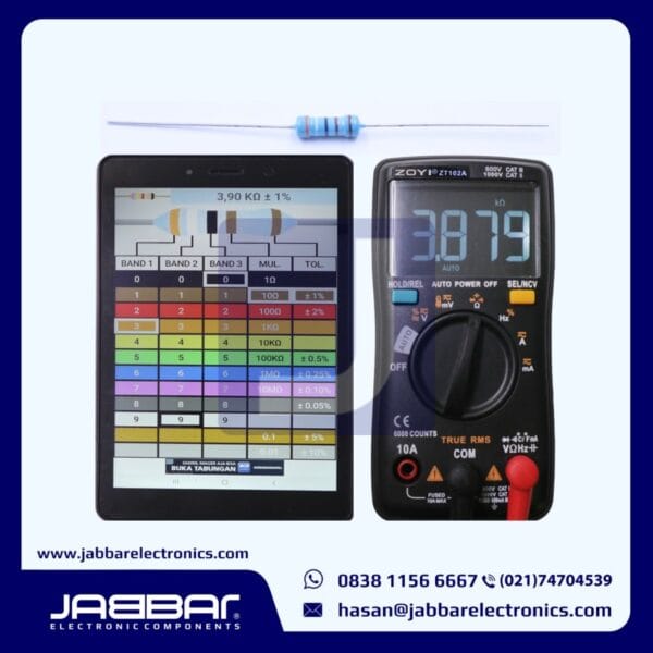 RESISTOR 3K9 OHM 1/2W (Setengah) 1% DIP (3,90K OHM) - BIRU