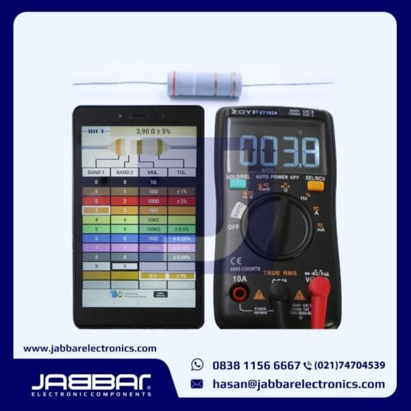 RESISTOR 3R9 OHM 5W 5% DIP (3,90 OHM) - ABU-ABU
