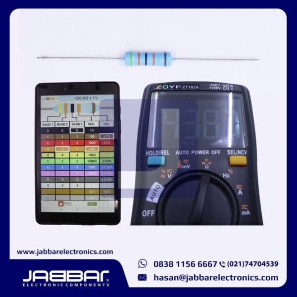 RESISTOR 430K OHM 2W 1% DIP - BIRU