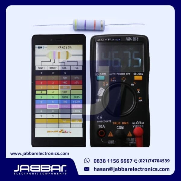 RESISTOR 47K OHM 5W 5% DIP - ABU-ABU