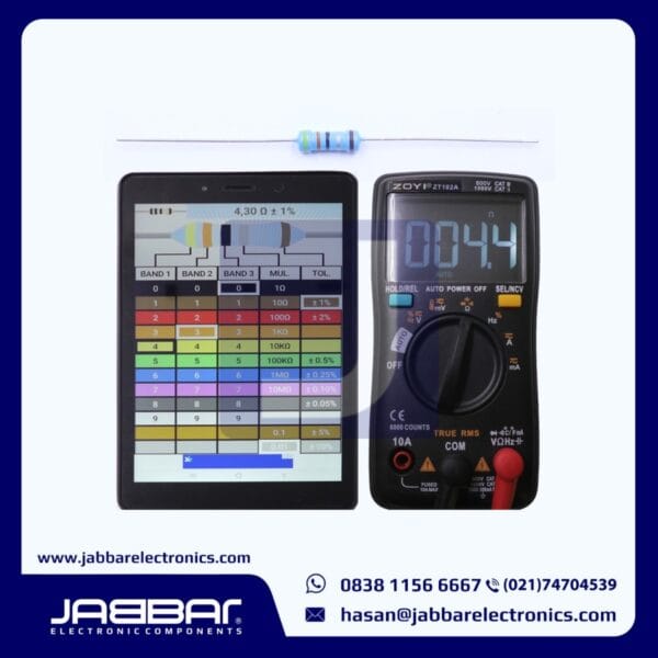 RESISTOR 4R3 OHM 1/2W (Setengah) 1% DIP (4,30 OHM) - BIRU