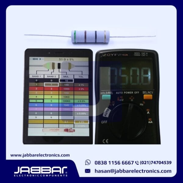 RESISTOR 51 OHM 5W 5% DIP - ABU-ABU