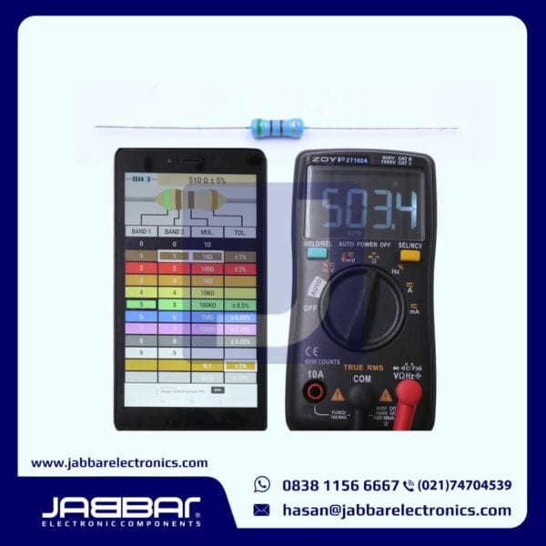 RESISTOR 510 OHM 1/2W (Setengah) 5% DIP - BIRU