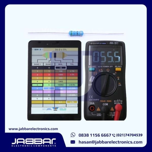 RESISTOR 56 OHM 1/2W (Setengah) 5% DIP - BIRU