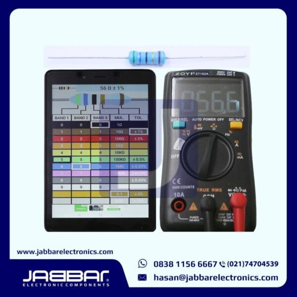 RESISTOR 56 OHM 1W 1% DIP - BIRU