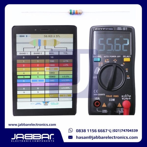 RESISTOR 56K OHM 1/4W (Seperempat) 5% DIP - COKLAT