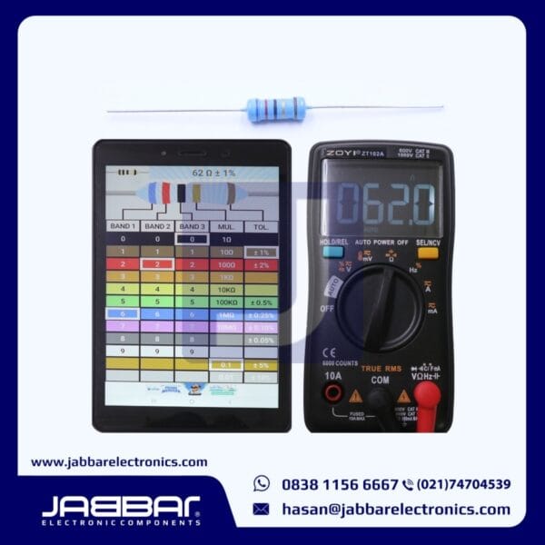 RESISTOR 62 OHM 1W 1% DIP - BIRU