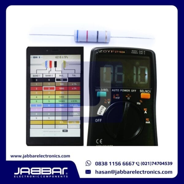 RESISTOR 62 OHM 5W 5% DIP - ABU-ABU