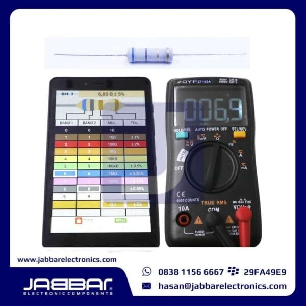 RESISTOR 6R8 OHM 2W 5% DIP (6,80 OHM) - ABU-ABU