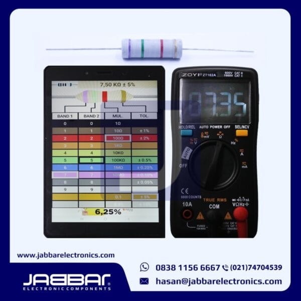 RESISTOR 7K5 OHM 5W 5% DIP (7,50K OHM) - ABU-ABU