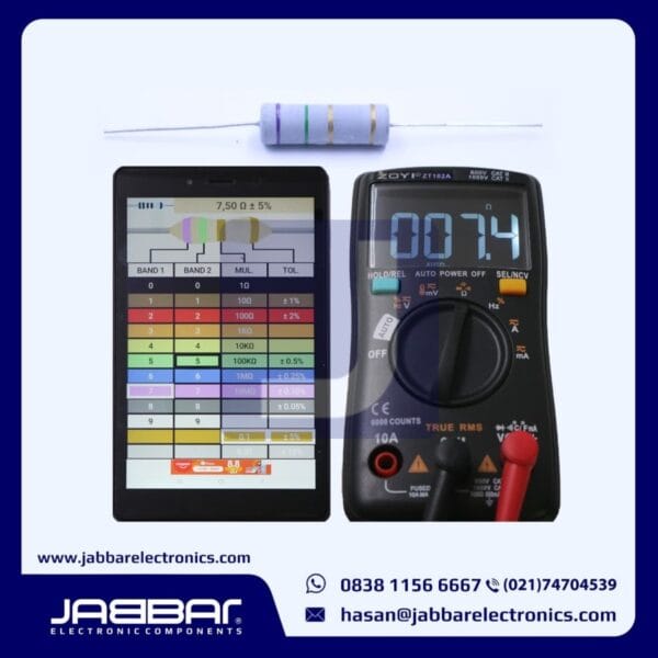 RESISTOR 7R5 OHM 5W 5% DIP (7,50 OHM) - ABU-ABU