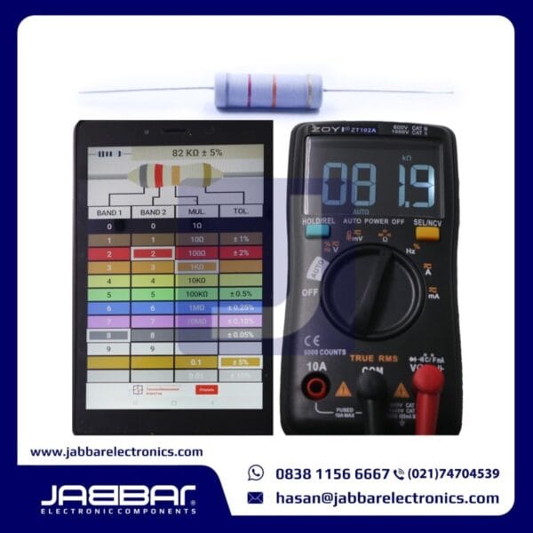 RESISTOR 82K OHM 5W 5% DIP - ABU-ABU