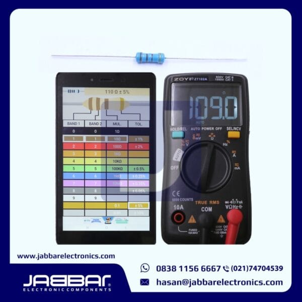 RESISTOR 110 OHM 1/2W (Setengah) 5% DIP - BIRU