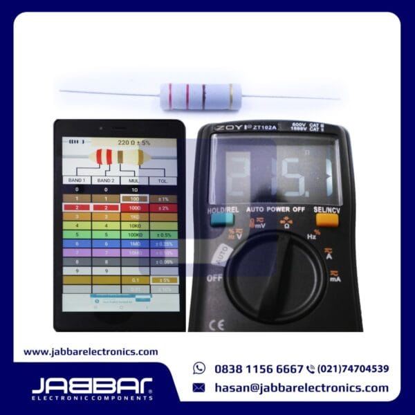 RESISTOR 220 OHM 5W 5% DIP - ABU-ABU