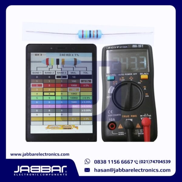 RESISTOR 240K OHM 1W 1% DIP - BIRU