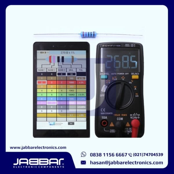 RESISTOR 270 OHM 1/2W (Setengah) 1% DIP - BIRU