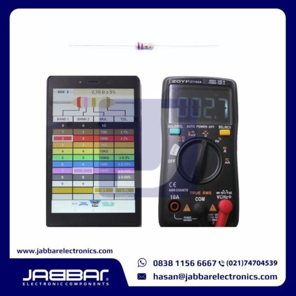 RESISTOR 2R7 OHM 1/4W (Seperempat) 5% DIP (2,70 OHM) - COKLAT