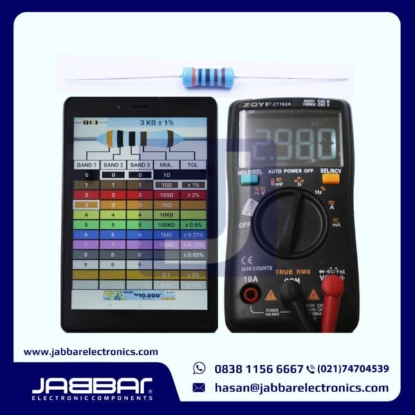 RESISTOR 3K OHM 1W 1% DIP - BIRU