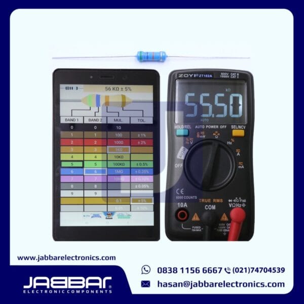 RESISTOR 56K OHM 1/2W (Setengah) 5% DIP - BIRU