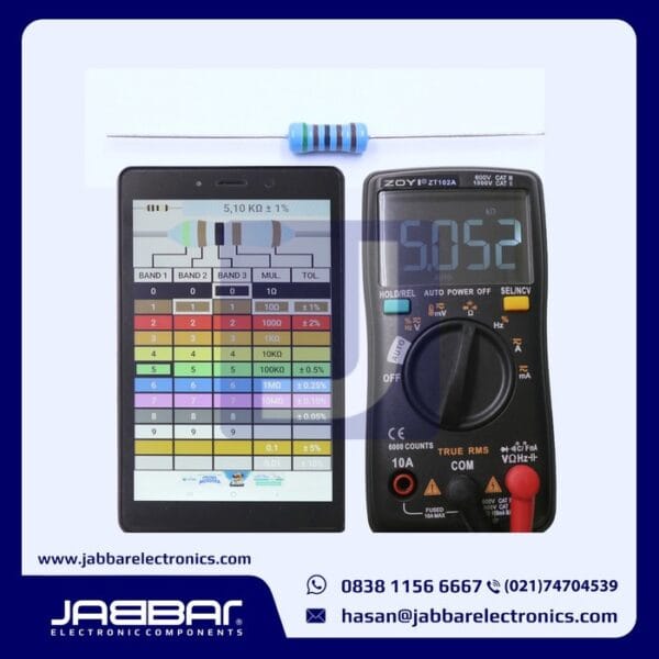 RESISTOR 5K1 OHM 1W 1% DIP (5,10K OHM) - BIRU