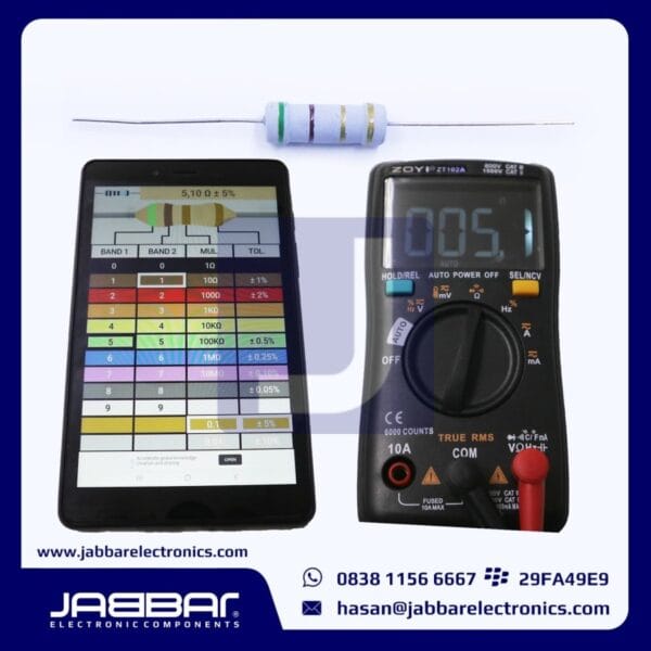 RESISTOR 5R1 OHM 2W 5% DIP (5,10 OHM) - ABU-ABU