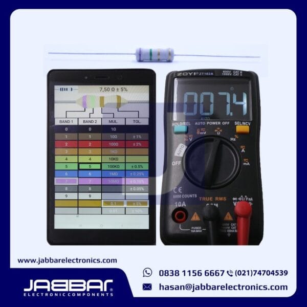 RESISTOR 7R5 OHM 1W 5% DIP (7,50 OHM) - ABU-ABU