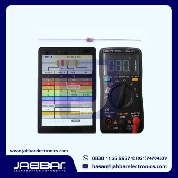 RESISTOR 82K OHM 1/6W (Seperenam) 5% DIP - COKLAT