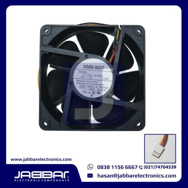 4715KL-05-B59 24VDC 0.46A FAN (3 CABLE - 12x12x3.8cm)