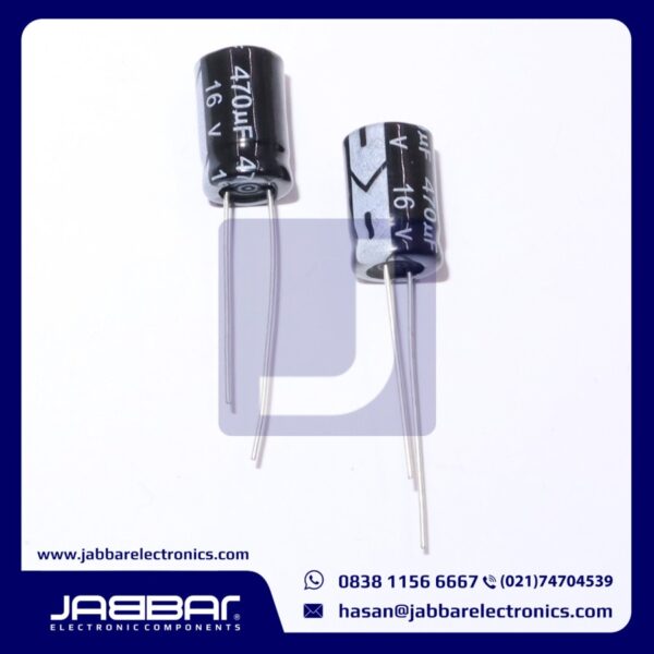 470uF 16V DIP2 (L= 1.2 cm W= 0.8 cm)