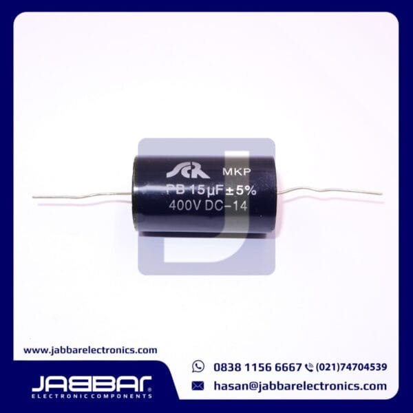 MKP 15uF 5% 400V DC-14 DIP2 - 4.5x2.6cm