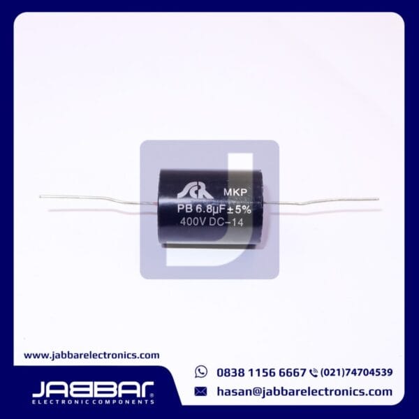 MKP 6.8uF 5% 400V DC-14 DIP2 - 3.1x2.3cm