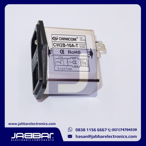 CW2B-10A-T 115/250V 50/60Hz EMI FILTER SINGLE FUSEV